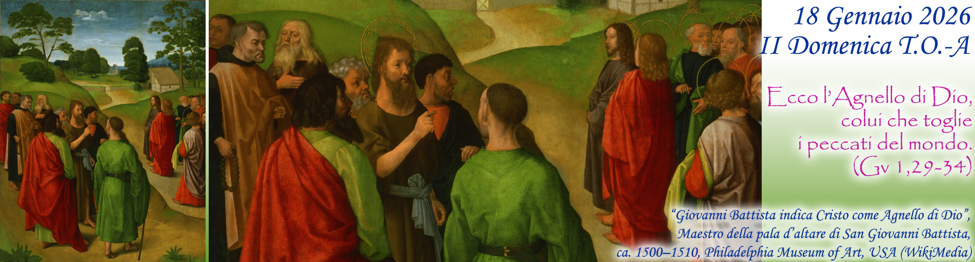 Ecco l'agnello di Dio, colui che toglie i peccati del mondo 